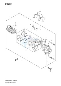 GSF1250 (E2) Bandit drawing FRONT CALIPER