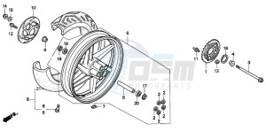 NSR125F drawing REAR WHEEL