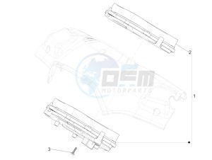 Sprint 125 4T 3V ie (APAC) (CAPH, EX, RK, TW, VT) drawing Meter combination - Cruscotto