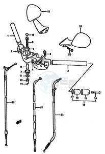 GSX750F (K-T) drawing HANDLEBAR (MODEL R)