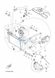 MT-125 ABS MT125-A (BR37) drawing RADIATOR & HOSE