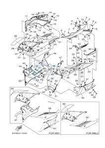 YZF320-A YZF-R3 (B7PH) drawing COWLING 1