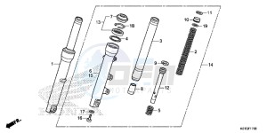 SH125DSG SH125 UK - (E) drawing FRONT FORK