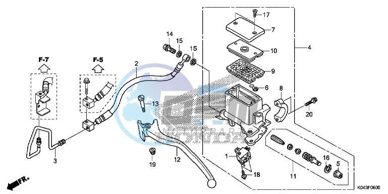 REAR BRAKE MASTER CYLINDER ( NSS300)