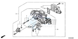 GL1800A SI - (SI) drawing THROTTLE BODY