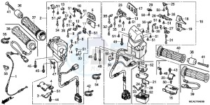 GL1800F GoldWing - GL1800-F 2ED - (2ED) drawing HANDLE SWITCH