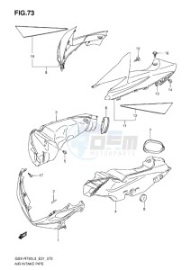 GSX-R750 drawing AIR INTAKE PIPE L3 ( AA3 )