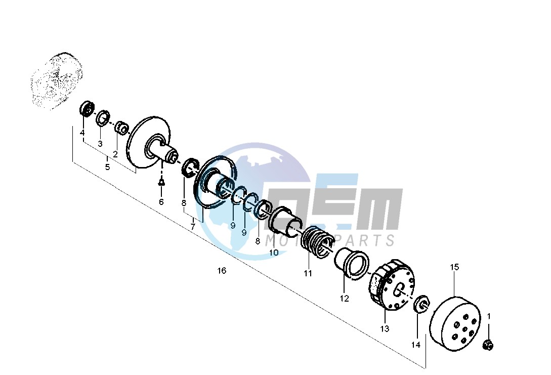 Driven pulley