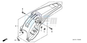 CRF450X9 U drawing REAR FENDER