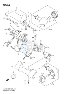 VL800 (E3-E28) VOLUSIA drawing TURNSIGNAL LAMP (VL800CL1 E33)