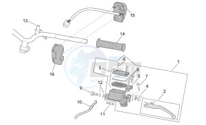 Scarabeo 50 Di-Tech drawing LH Controls