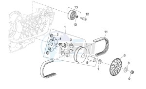 Sport City Street 300 4t 4v e3 drawing Variator assembly