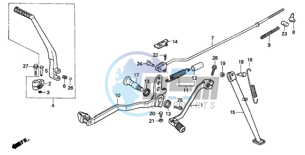 PEDAL/KICK STARTER ARM