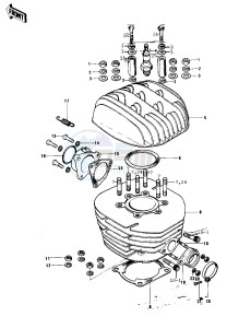 KX 250 (A) drawing CYLINDER HEAD_CYLINDER -- 74-76- -