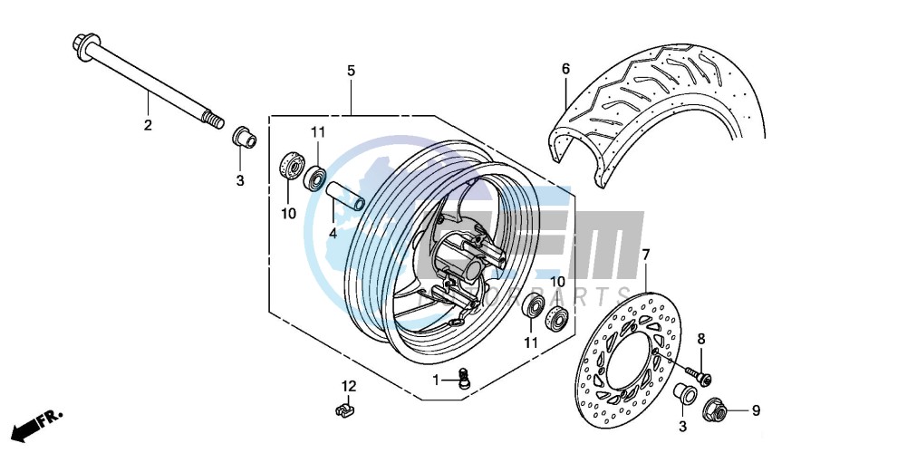 FRONT WHEEL (FES125)(FES150)