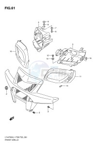 LT-A750X (P28-P33) drawing FRONT GRILLE (LT-A750XZL1 P28)