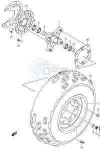 LT-Z250 (E28-E33) drawing FRONT WHEEL