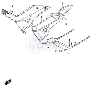 AN650 BURGMAN drawing SIDE LEG SHIELD