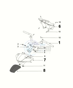 KISBEE 50 A SLN drawing HANDLEBARS