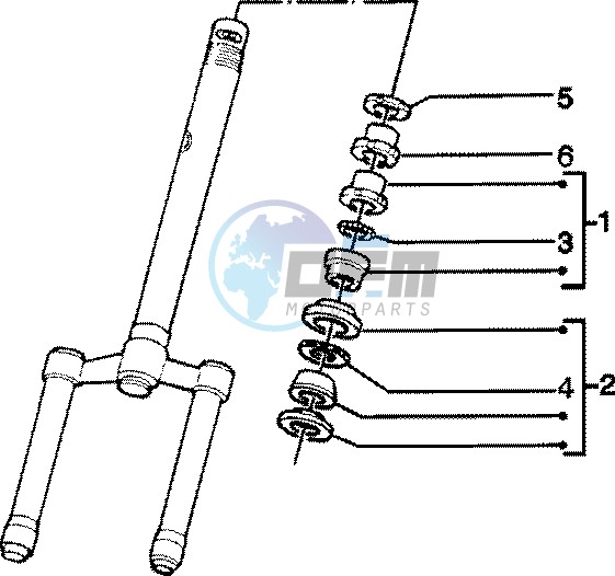 Steering bearing ball tracks