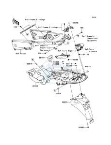 ZZR1400_ABS ZX1400FDFA FR GB XX (EU ME A(FRICA) drawing Rear Fender(s)