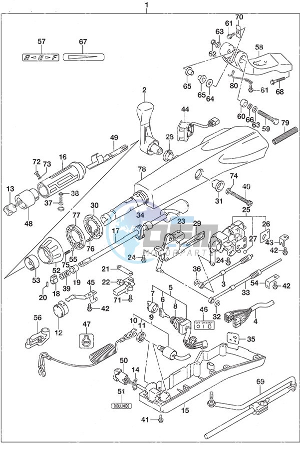 Tiller Handle High Thrust