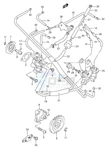 RGV250 (E1) drawing OIL PUMP