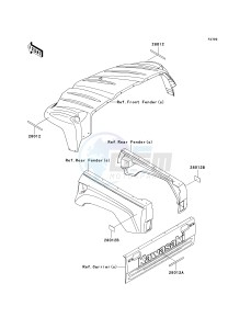 KRF 750 J [TERYX 750 FI 4X4 LE] (J9FA) J9FA drawing REFLECTORS-- CN- -