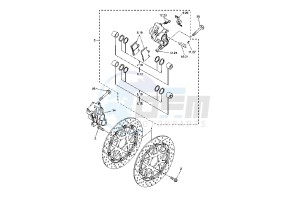 YZF-R1SP 1000 drawing FRONT BRAKE CALIPER