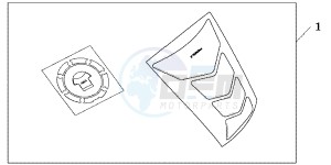 CBR600FB drawing TANKPAD / FUEL LID COVER