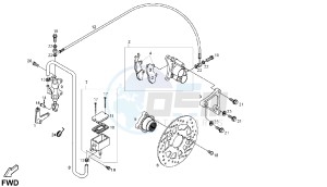 DXR - 250 CC drawing REAR BRAKING SYSTEM