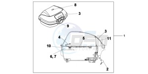 XL125VB drawing 31 45 L TOP BOX SHASTA WHITE