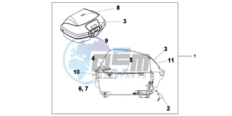 31 45 L TOP BOX SHASTA WHITE