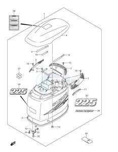 DF 225 drawing Engine Cover (2010 & Newer)