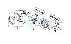 XS125-K drawing HEADLAMP CPL