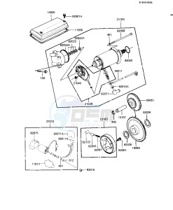 KZ 550 H [GPZ] (H1-H2) [GPZ] drawing STARTER MOTOR_STARTER CLUTCH