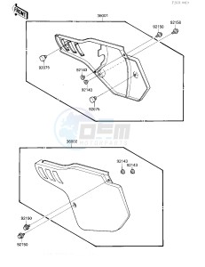 KX 250 F [KX250] (F1) [KX250] drawing SIDE COVERS