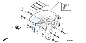 CBR600RR9 BR / MME - (BR / MME) drawing FRONT FENDER