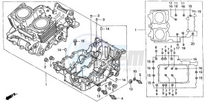 CB500S drawing CRANKCASE