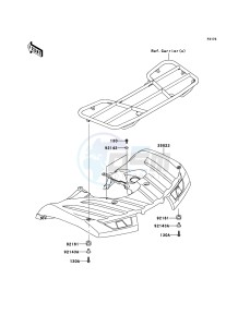 BRUTE FORCE 750 4x4i EPS KVF750HEF EU drawing Rear Fender(s)