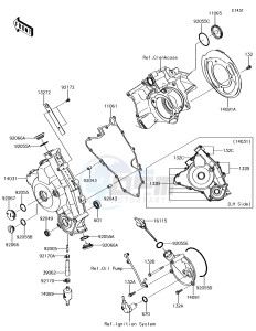 BRUTE FORCE 750 4x4i EPS KVF750GFF EU drawing Engine Cover(s)