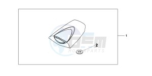 CBR600RRA Europe Direct - (ED / 2ED) drawing SEAT COWL *NHB01*