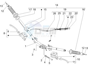 Runner 125 VX 4 (UK) UK drawing Handlebars - Master cilinder