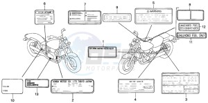 VF750C drawing CAUTION LABEL