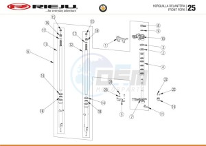 BYE-BIKE-EURO4-RED 50 drawing FRONT FORK