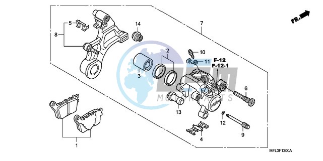 REAR BRAKE CALIPER