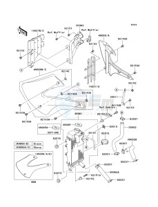 KX 100 A [KX100 MONSTER ENERGY] (A6F - A9FA) D9F drawing RADIATOR