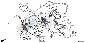 CB650FE CB650F 2ED - (2ED) drawing RADIATOR