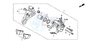 CB600FA CB600FA drawing REAR BRAKE CALIPER (CB600F)