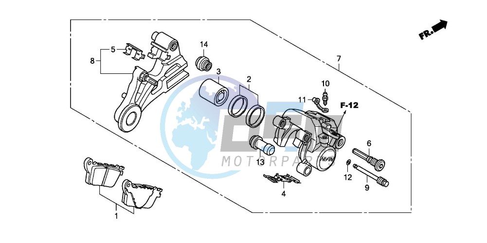 REAR BRAKE CALIPER (CB600F)